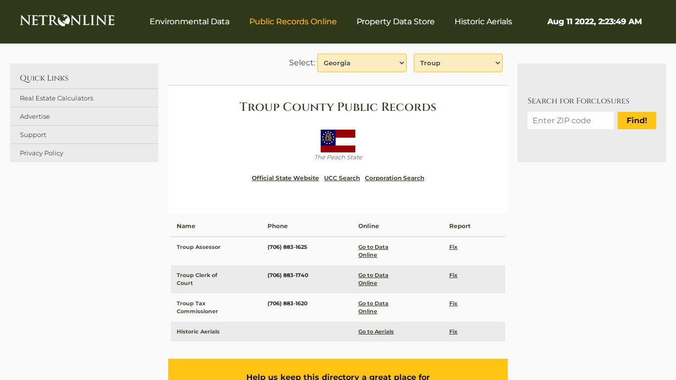 Troup County Public Records - NETROnline.com