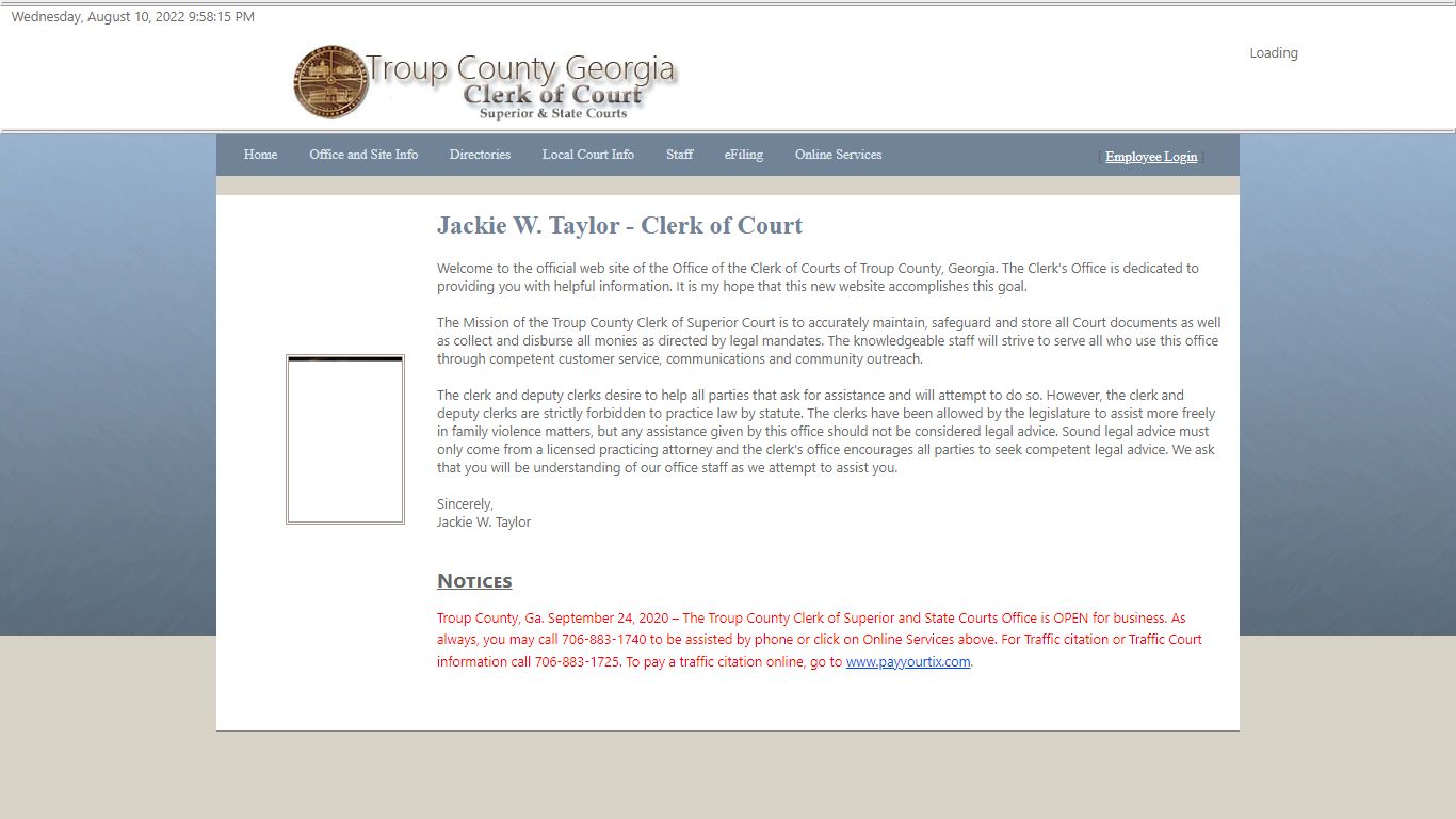 Troup County Clerk of Courts